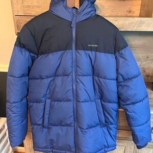 Lands' End Kids Blue Fleece Lined Jacket